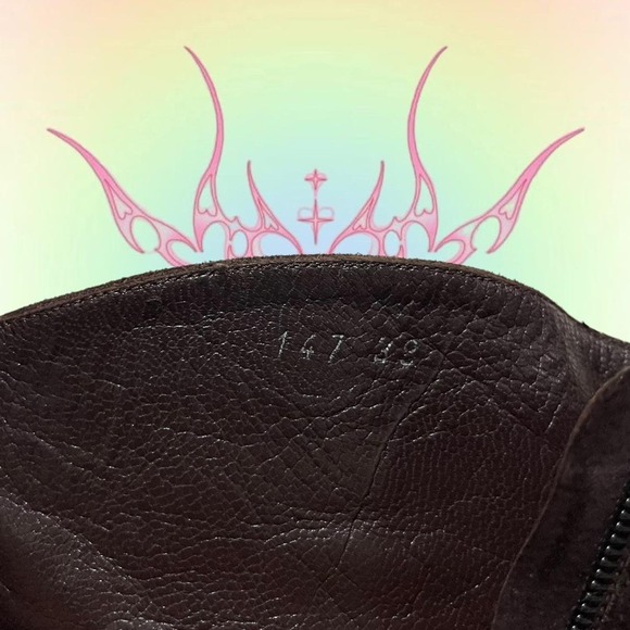 Vintage Lerre Mid-Calf Pointed Toe Brown Boots with Leopard Details - Picture 8 of 8